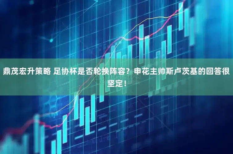 鼎茂宏升策略 足协杯是否轮换阵容？申花主帅斯卢茨基的回答很坚定！